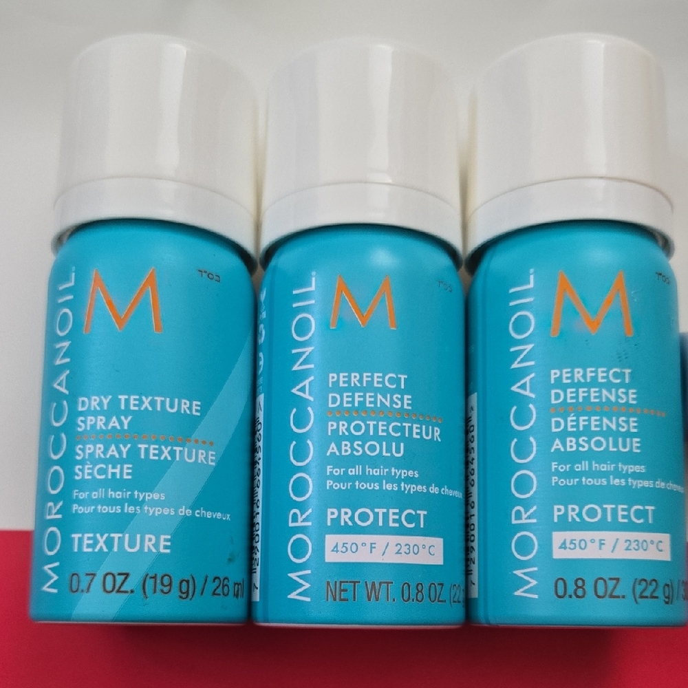 New Never Used Moroccanoil Perfect Denfense Protect Spray & Dry Texture Spray